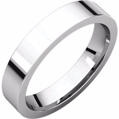 FIR6:224210:P Platinum 4mm Flat Comfort Fit Band