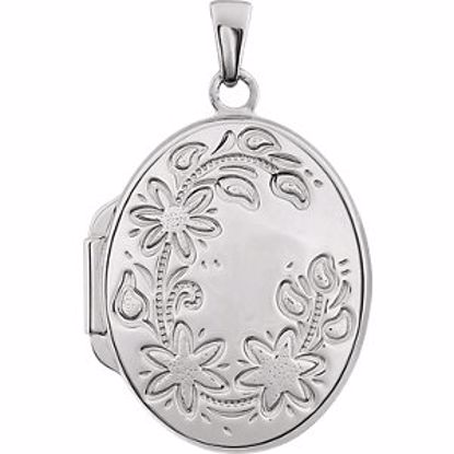 21952:238961:P Sterling Silver Oval Locket