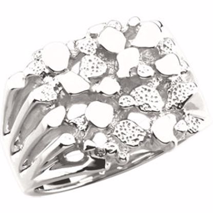 9168:228722:P Platinum Men's Nugget Ring