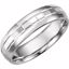 50186:234821:P 14kt White 6mm Design Band Size 7