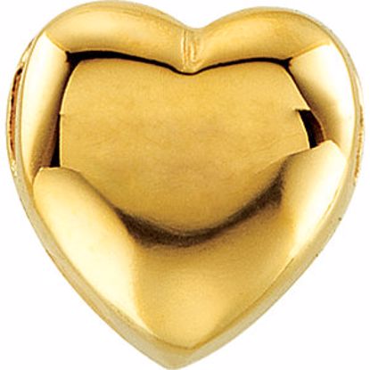 81743:249803:P 14kt Yellow Heart Shaped Slide