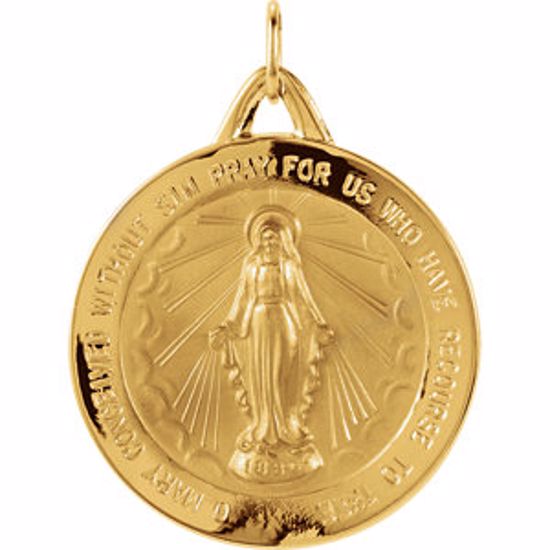 R5019:252426:P 14kt Yellow 25mm Miraculous Medal