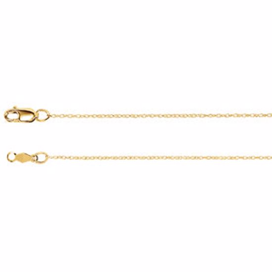 CH467:244010:P 14kt Yellow .75mm Rope 20" Chain