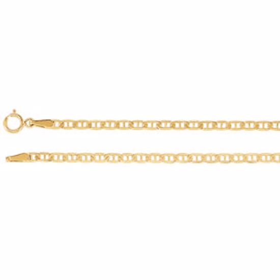 CH484:244651:P 14kt Yellow 2.25mm Anchor 24" Chain