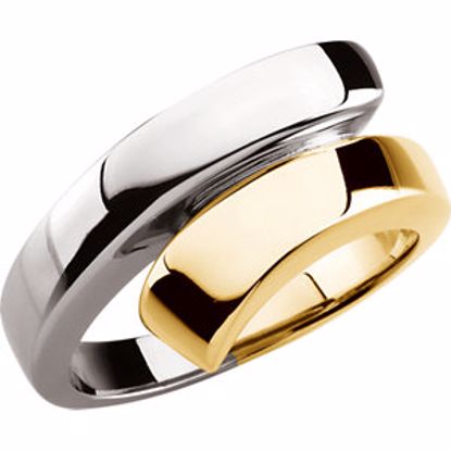 50273:267319:P 14kt Yellow & White Bypass Ring 