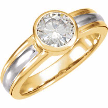 62090:255198:P Charles & Colvard Moissanite® Bezel Ring
