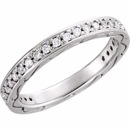 62318:277571:P 14kt White 3/8 CTW Diamond Eternity Band Size 7