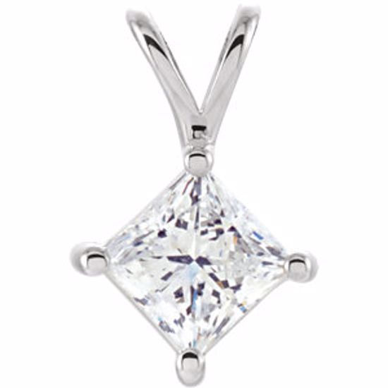 63420:291015:P 14kt White 1/2 CTW Diamond Pendant