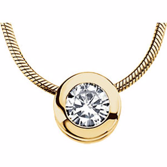 62087:290463:P Charles & Colvard Moissanite® Bezel Necklace