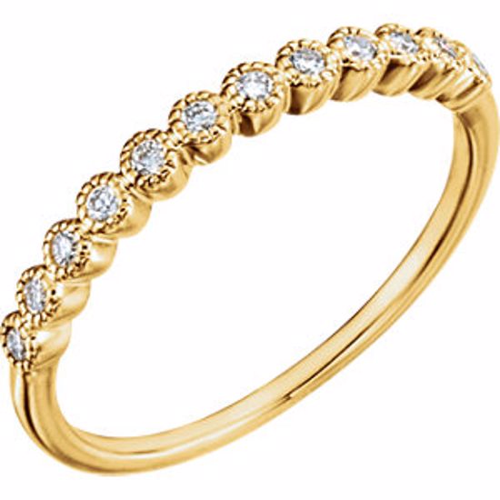 63008:290864:P 14kt Yellow 1/6 CTW Diamond Anniversary Band