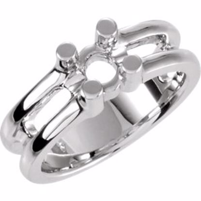 120263:292380:P Platinum 6.5mm Round Engagement Ring Mounting