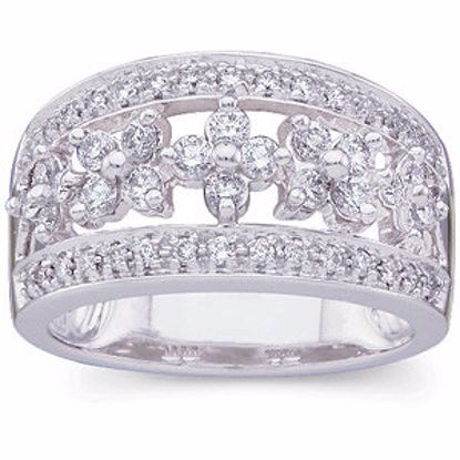 63301:294021:P Diamond Floral Design Band