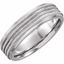 50471:287461:P 14kt White 6mm Design Band Size 8