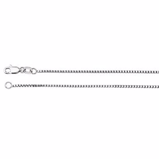 CH618:288092:P 14kt White 1mm Box 20" Chain