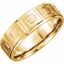 50478:287617:P 14kt Yellow 7mm Design Band Size 10