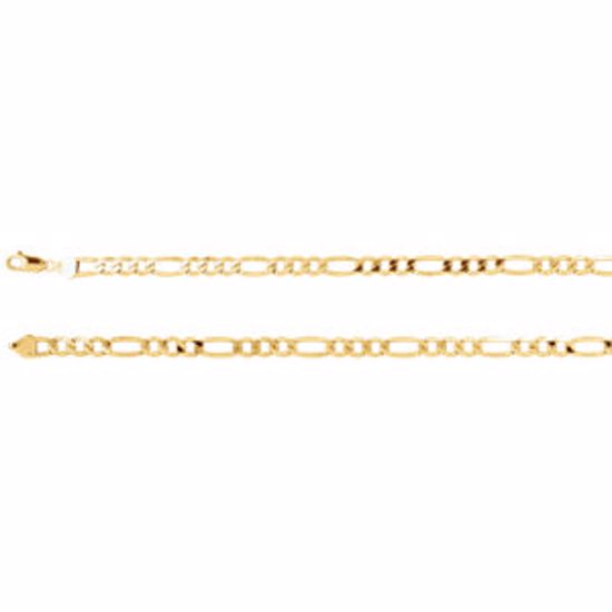 CH630:287911:P 14kt Yellow 6.5mm Figaro 18" Chain
