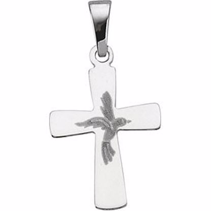 R16018:305385:P Cross with Dove Pendant