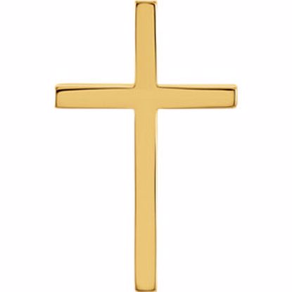 R41188:297883:P 14kt Yellow 29.5x18.25mm Cross Pendant