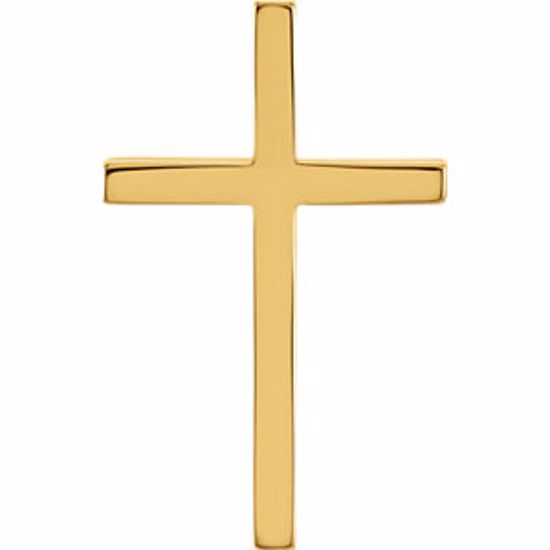 R41188:297883:P 14kt Yellow 29.5x18.25mm Cross Pendant