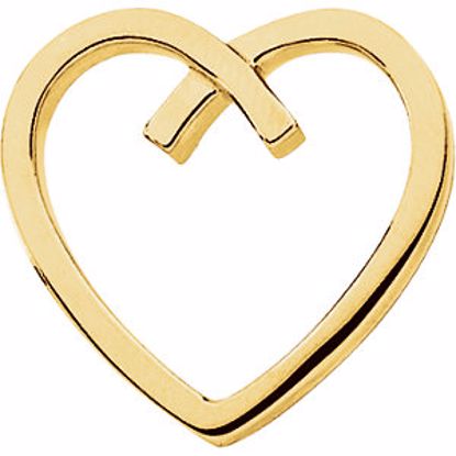 82988:303238:P 18kt Yellow Heart Chain Slide