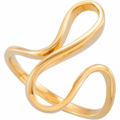 5139:6222:P 14kt Yellow Freeform Ring