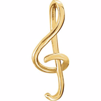 8303:20580:P 14kt Yellow Treble Clef Pendant