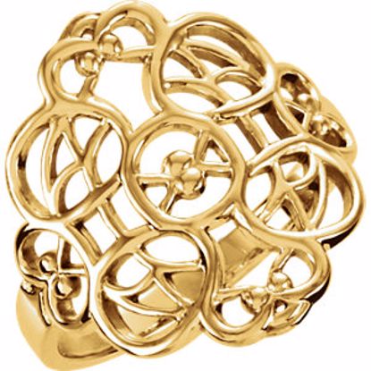 5467:31126:P 14kt Yellow Filigree Ring