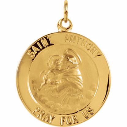 R5037:63237:P 14kt Yellow 22mm St. Anthony Medal