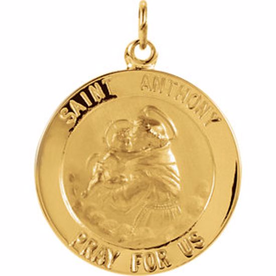 R5037:63237:P 14kt Yellow 22mm St. Anthony Medal