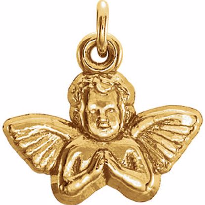 R6500:65849:P 14kt Yellow 11x12mm Angel Baby Pendant