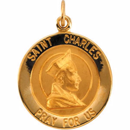 R16371:67303:P 14kt Yellow 18.25mm St. Charles Medal