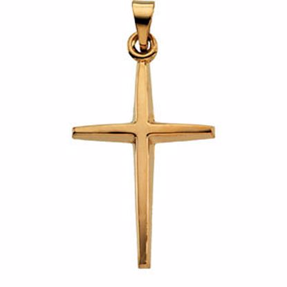 R16134:66909:P 14kt Yellow 27.8x15mm Cross Pendant