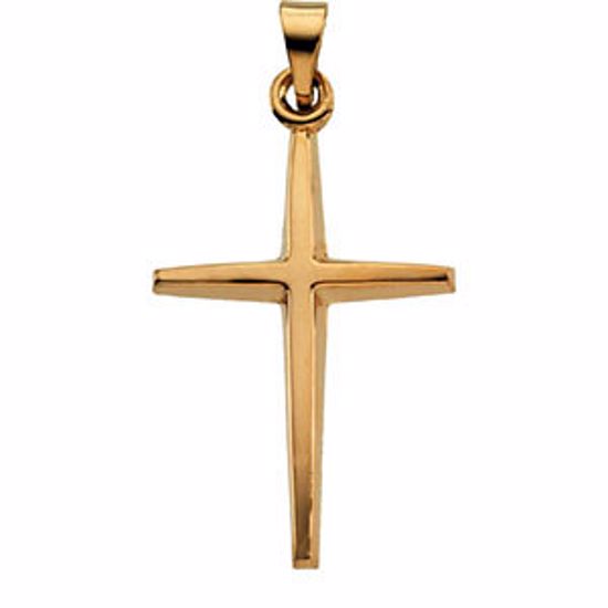 R16134:66909:P 14kt Yellow 27.8x15mm Cross Pendant