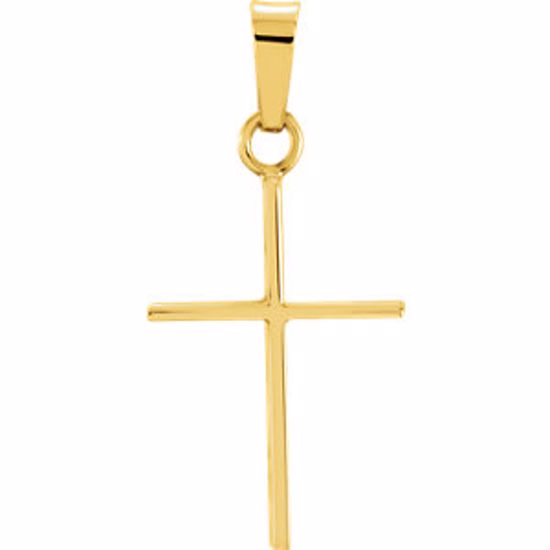 R16159:66947:P 14kt Yellow 17x12mm Cross Pendant