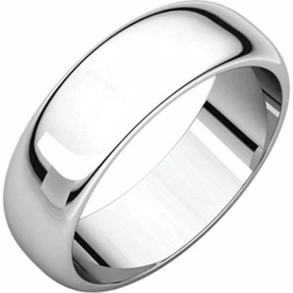 HR9:58278:P Platinum 6mm Half Round Band