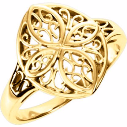5465:84440:P 18kt Yellow Filigree Ring