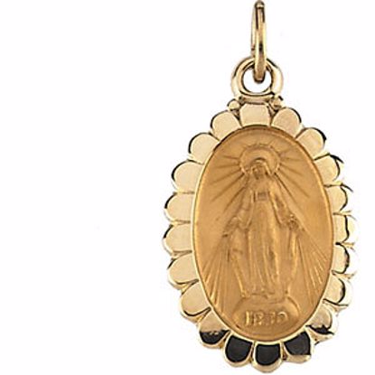 R16426:103998:P 14kt Yellow 17x11mm Miraculous Medal