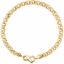 CH159:126177:P 14kt Yellow Solid Small Charm 7" Bracelet