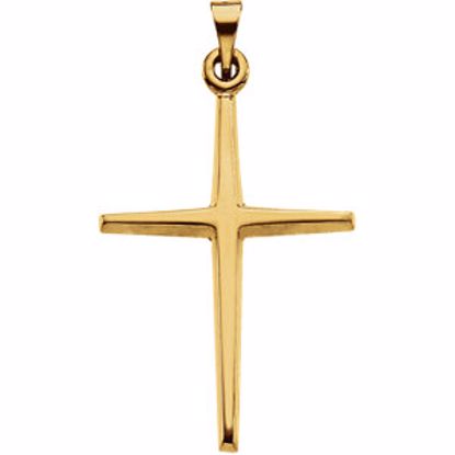 R16134:132739:P 14kt Yellow 32.5x18mm Cross Pendant