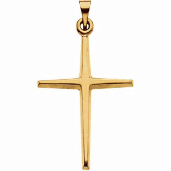 R16134:132739:P 14kt Yellow 32.5x18mm Cross Pendant
