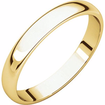 HRL5:148130:P 10kt Yellow 3mm Half Round Light Band