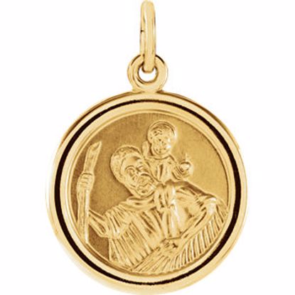 R16953:130054:P 14kt Yellow 18mm St. Christopher Medal