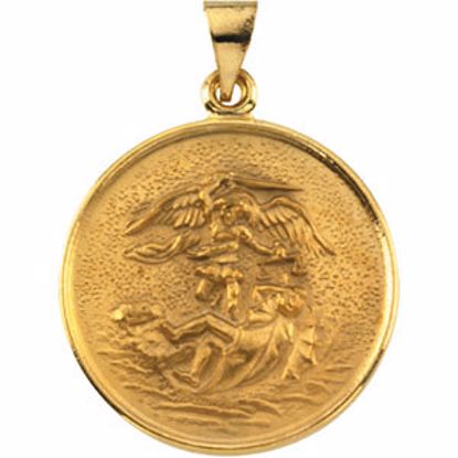 R16941:129579:P 18kt Yellow 24.5mm St. Michael Medal