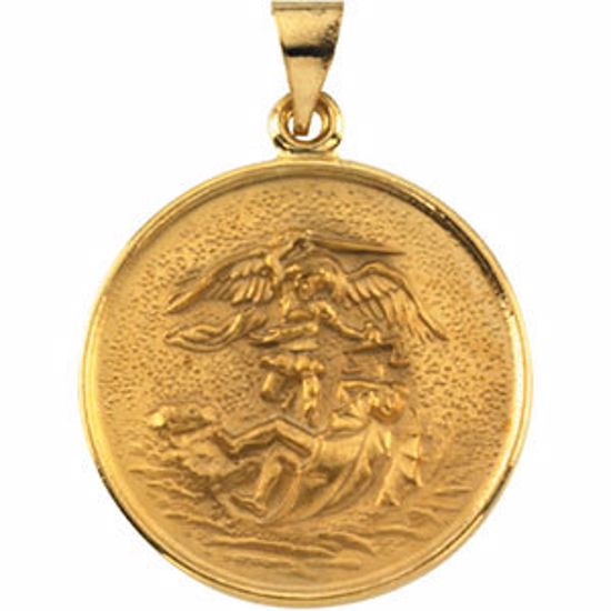 R16941:129579:P 18kt Yellow 24.5mm St. Michael Medal