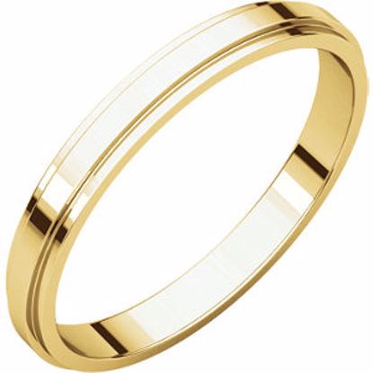 FE14:164562:P 10kt Yellow 2.5mm Flat Edge Band