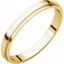 FE7:164515:P 10kt Yellow 2.5mm Flat Edge Band