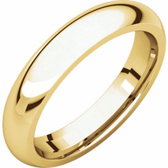 IR15.5:196566:P 10kt Yellow 4mm Comfort Fit Band