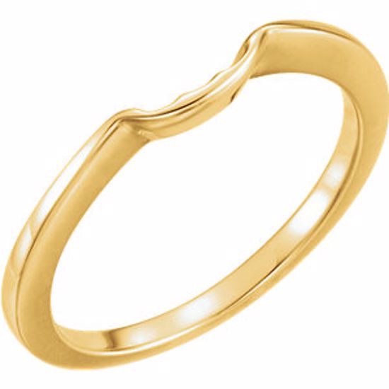 12696:215334:P 14kt Yellow Band for 4.4mm Engagement Ring