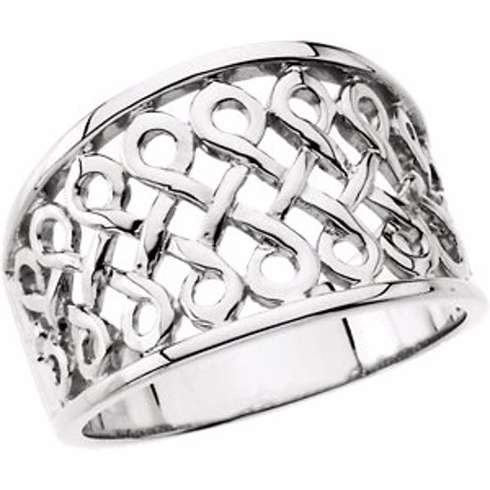 5178:224277:P Platinum Infinity-Inspired Woven Design Band