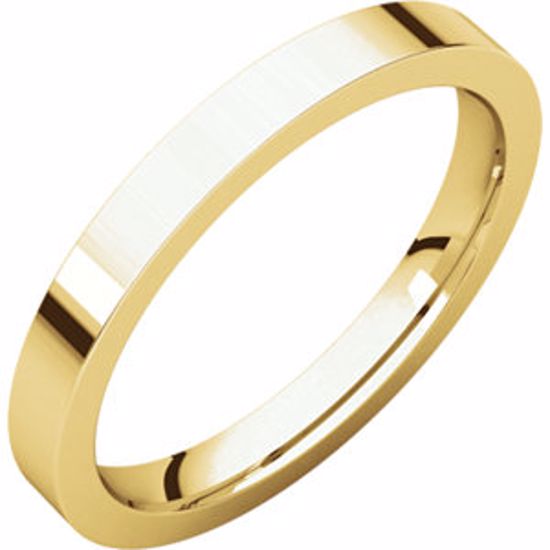 FIR11:225793:P 10kt Yellow 2.5mm Flat Comfort Fit Band